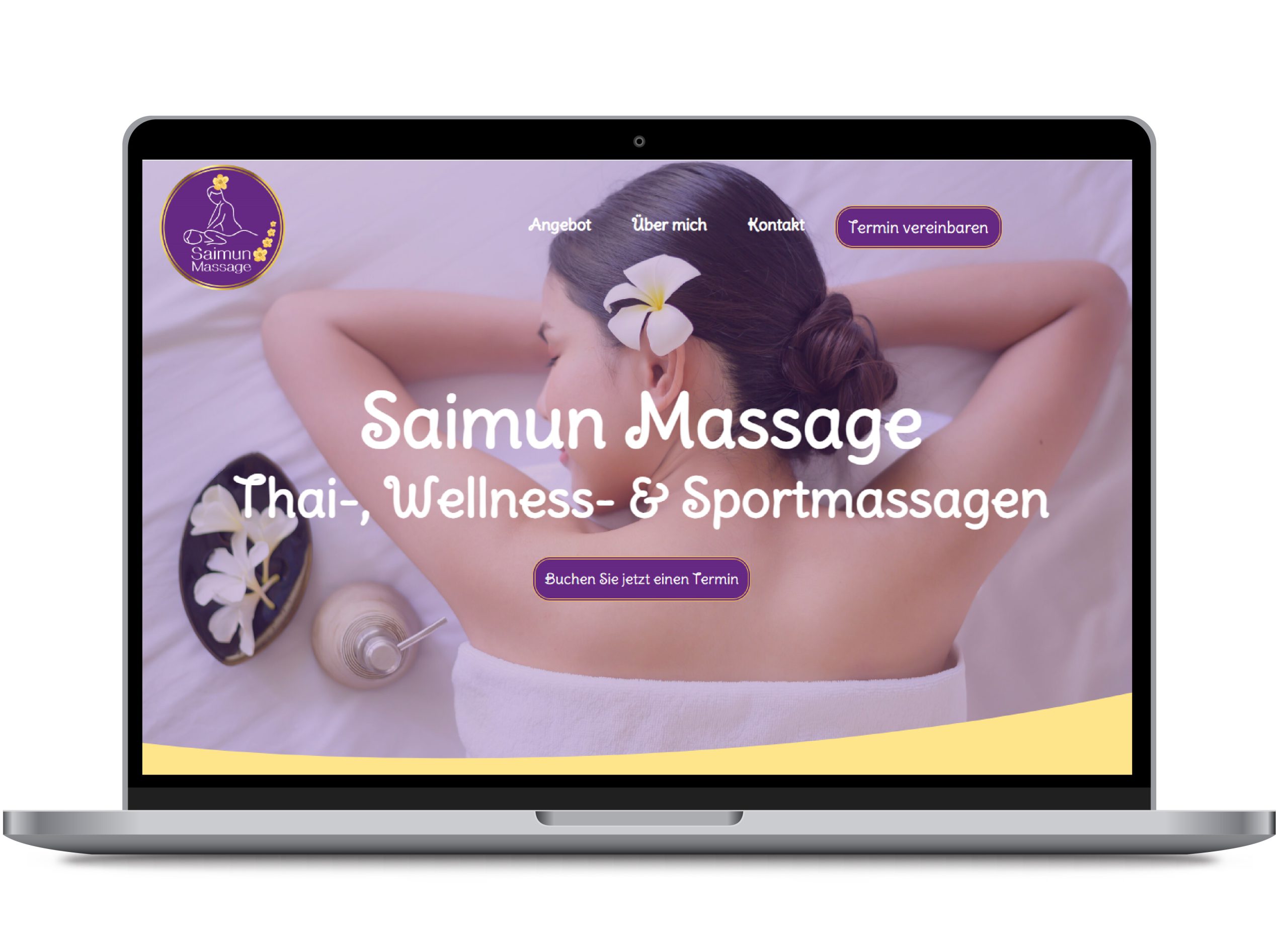 Laptop Mockup Website von Saimun Massage