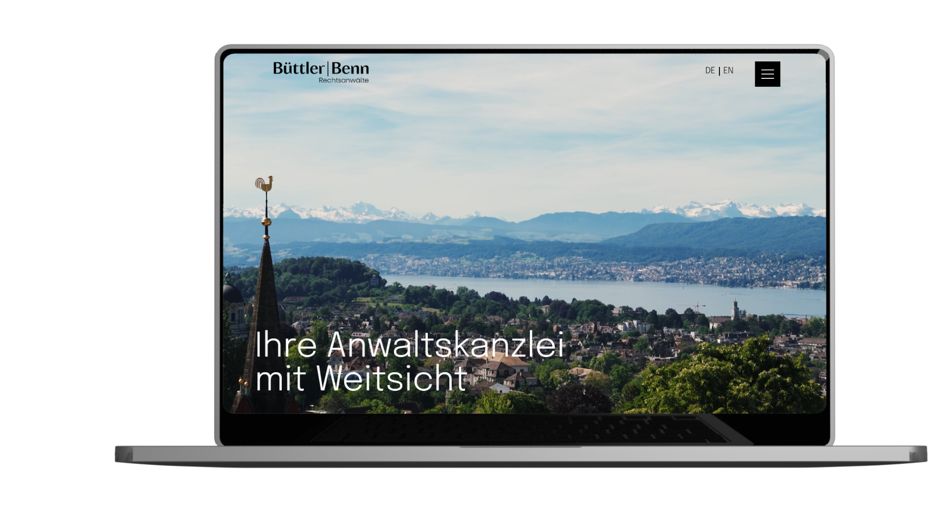 Referenz Büttler | Benn Rechtsanwälte Website (Desktop)
